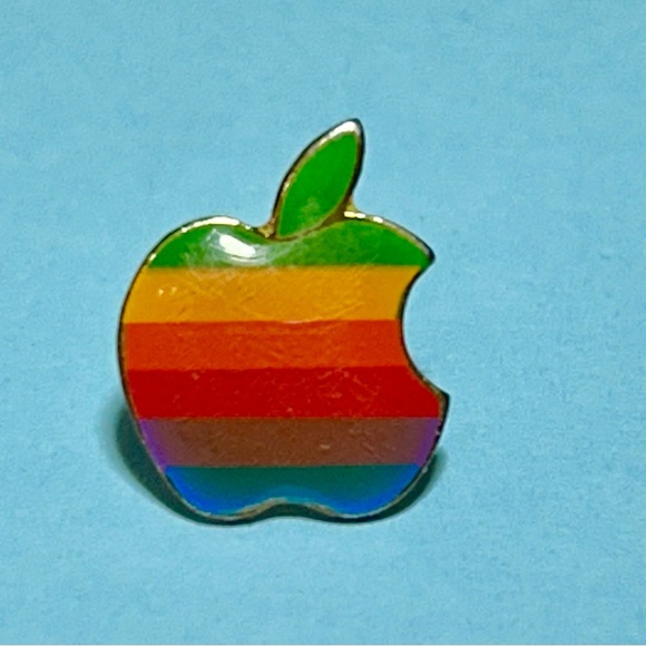 Apple Jewelry - Apple Computers Rainbow Logo Pin -officially licensed